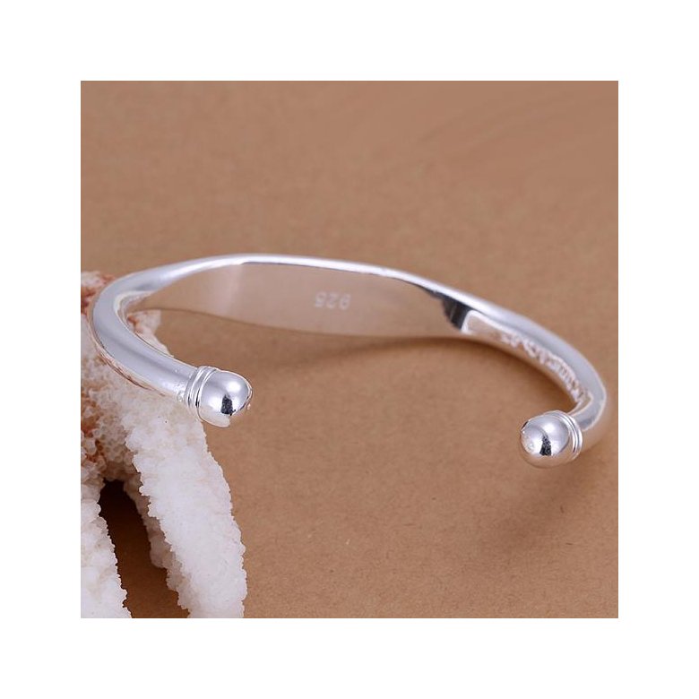 Wholesale Romantic Silver Round CZ Bangle&Cuff TGSPBL022 2