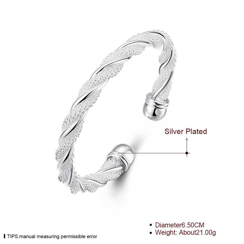 Wholesale Trendy Silver Round Bangle&Cuff TGSPBL028 1