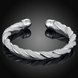 Wholesale Trendy Silver Round Bangle&Cuff TGSPBL028 2 small