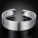 Wholesale Classic Silver Round Bangle&Cuff TGSPBL034 3 small