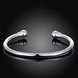 Wholesale Trendy Silver Round Bangle&Cuff TGSPBL039 2 small