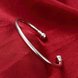 Wholesale Trendy Silver Round Bangle&Cuff TGSPBL039 3 small