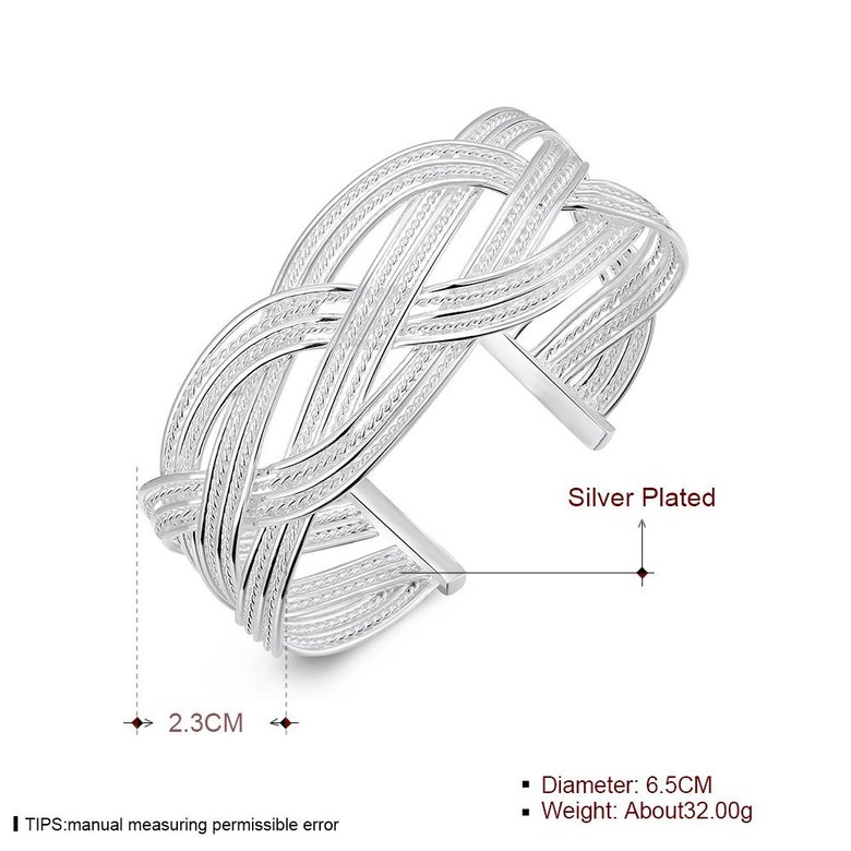 Wholesale Trendy Silver Figure Bangle&Cuff TGSPBL047 1