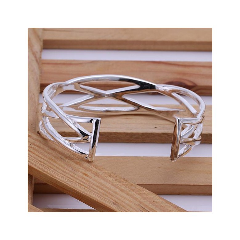 Wholesale Trendy Silver Figure Bangle&Cuff TGSPBL057 0