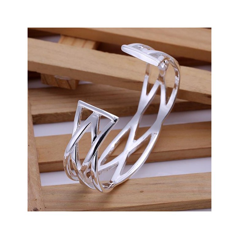 Wholesale Trendy Silver Figure Bangle&Cuff TGSPBL057 1