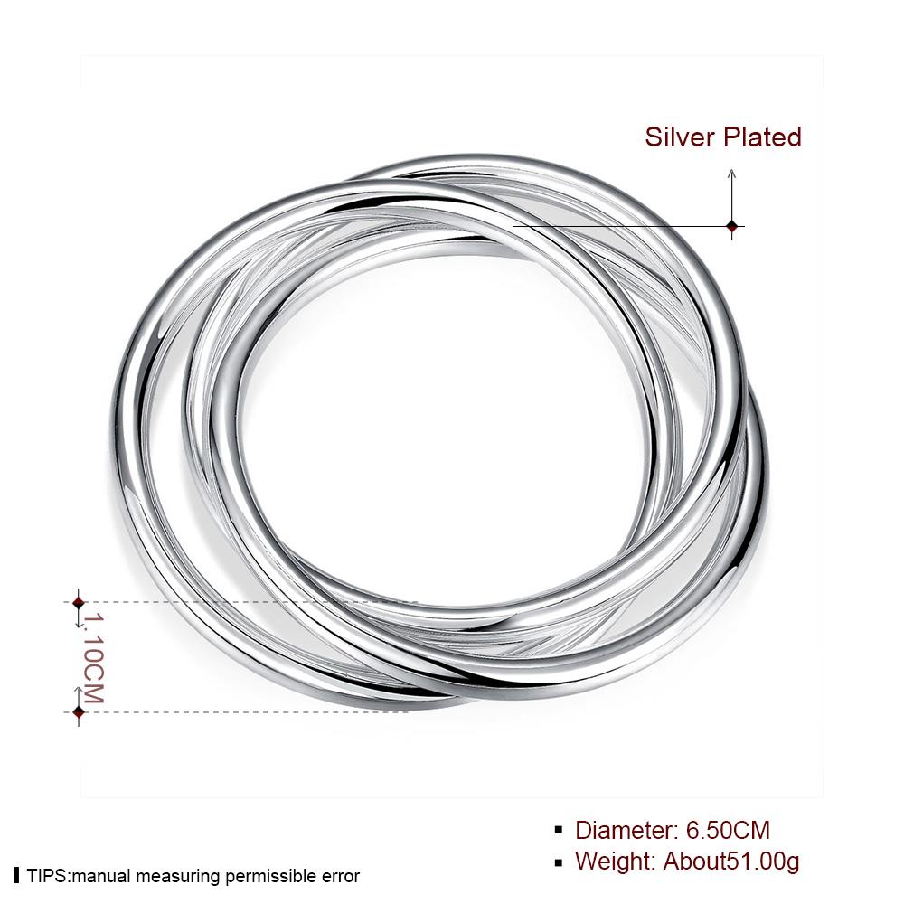 Wholesale Trendy Silver Round Bangle&Cuff TGSPBL060 0