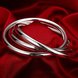 Wholesale Trendy Silver Round Bangle&Cuff TGSPBL060 2 small