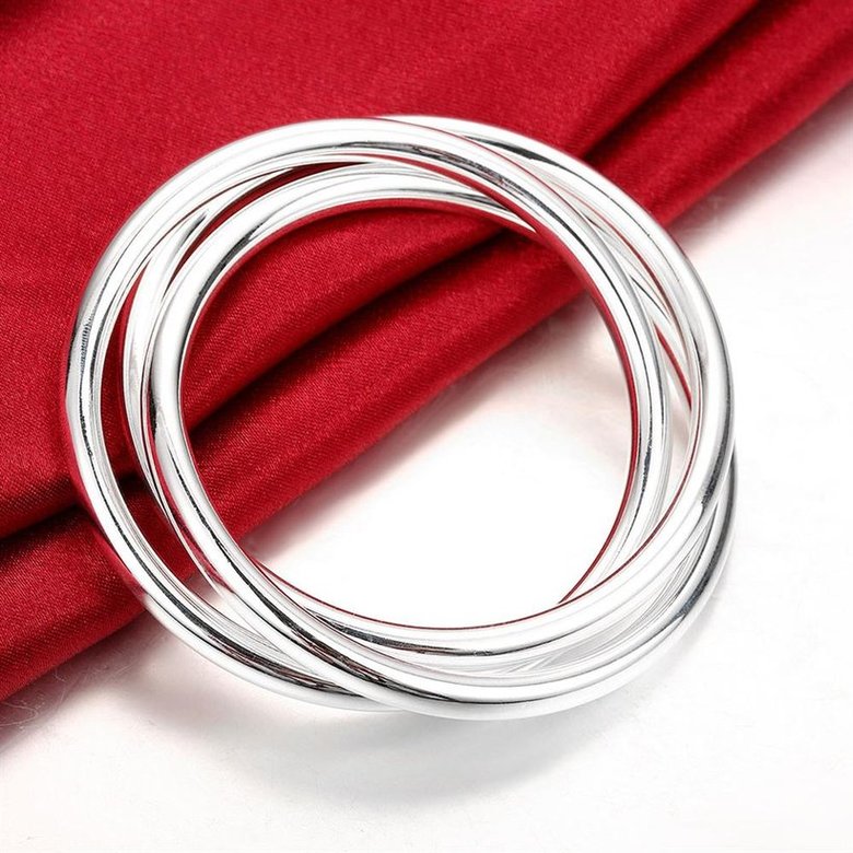 Wholesale Trendy Silver Round Bangle&Cuff TGSPBL060 3