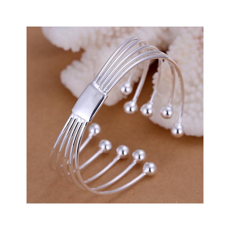 Wholesale Trendy Silver Plant Bangle&Cuff TGSPBL065 0