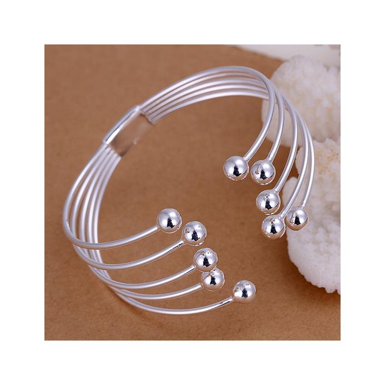 Wholesale Trendy Silver Plant Bangle&Cuff TGSPBL065 1