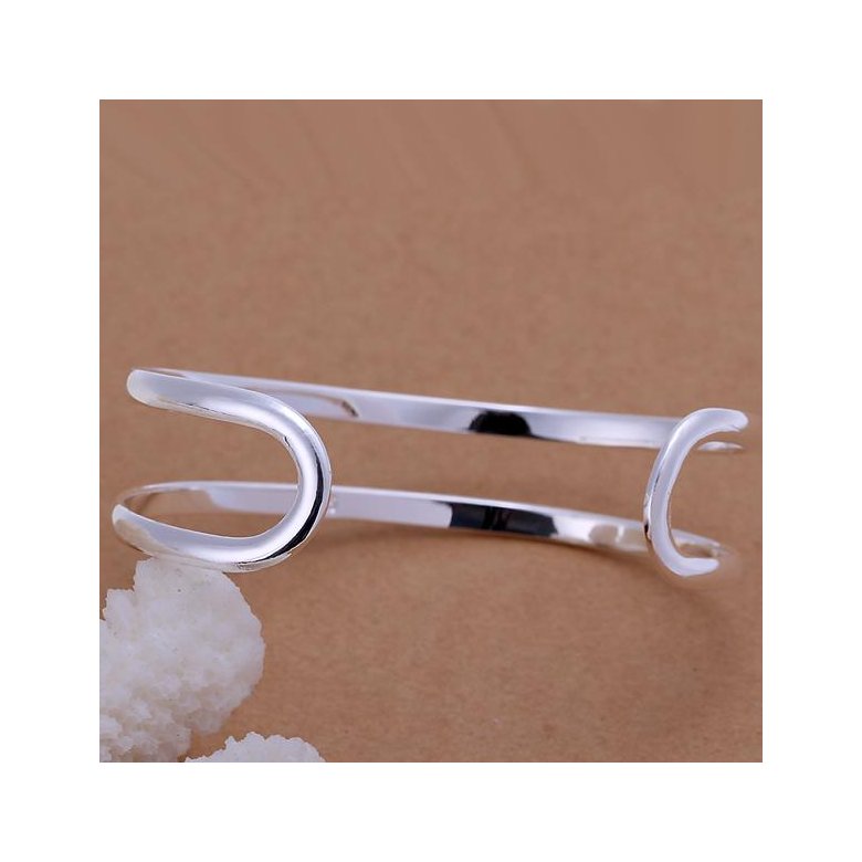 Wholesale Romantic Silver Round Bangle&Cuff TGSPBL066 0