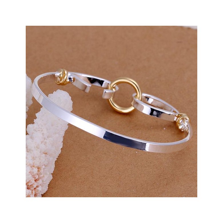 Wholesale Classic Silver Round Bangle&Cuff TGSPBL073 0