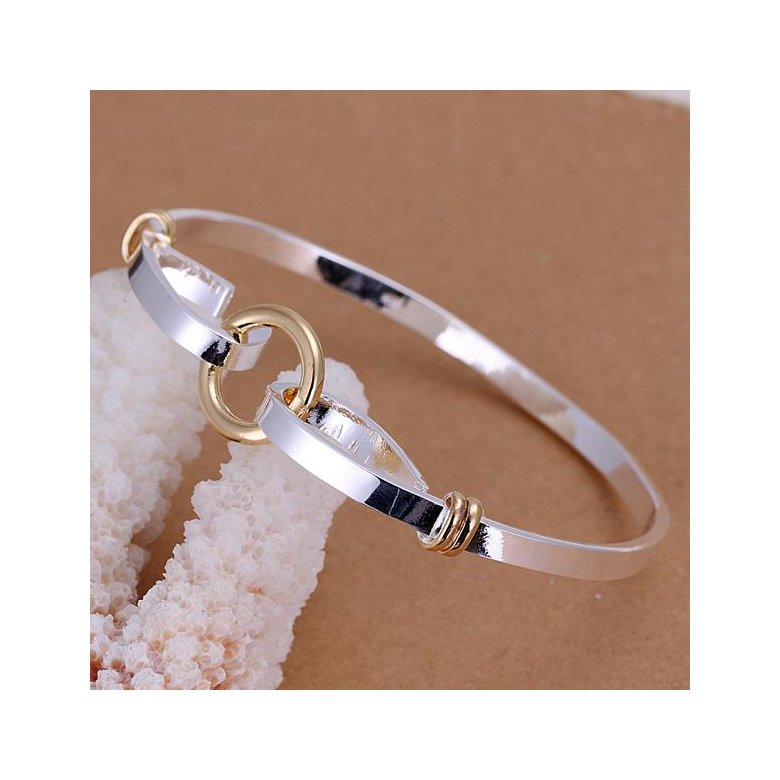 Wholesale Classic Silver Round Bangle&Cuff TGSPBL073 2