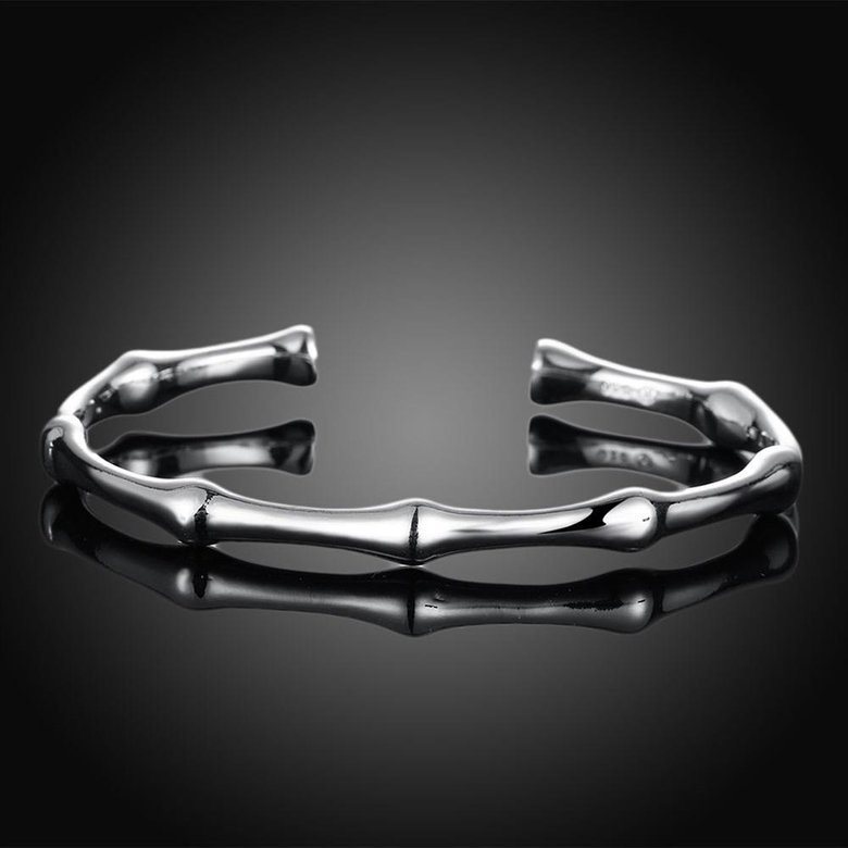 Wholesale Classic Silver Plant Bangle&Cuff TGSPBL078 1