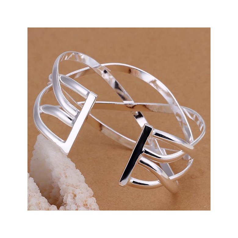 Wholesale Trendy Silver Figure Bangle&Cuff TGSPBL087 1