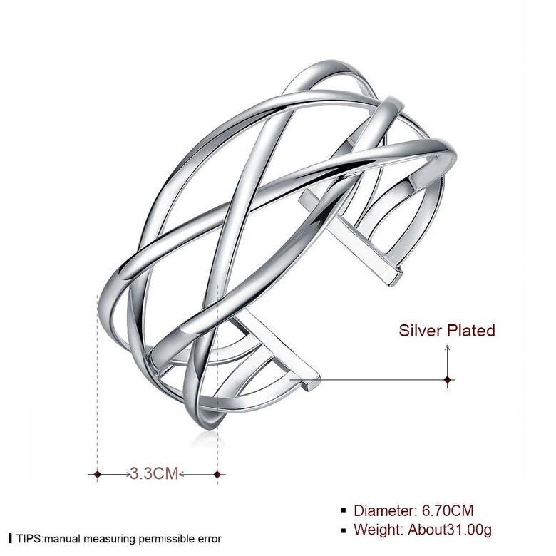 Wholesale Trendy Silver Figure Bangle&Cuff TGSPBL087 3