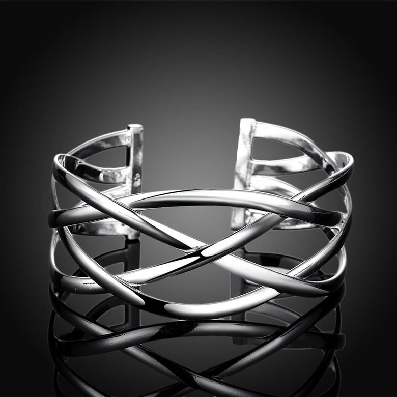 Wholesale Trendy Silver Figure Bangle&Cuff TGSPBL087 4