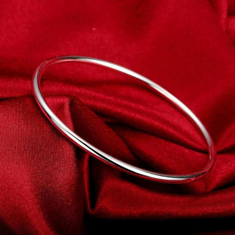 Wholesale Romantic Silver Round Bangle&Cuff TGSPBL090 2