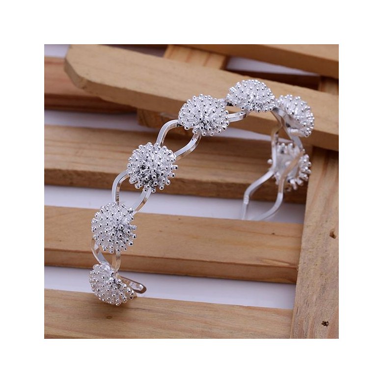 Wholesale Trendy Silver Plant Bangle&Cuff TGSPBL094 2