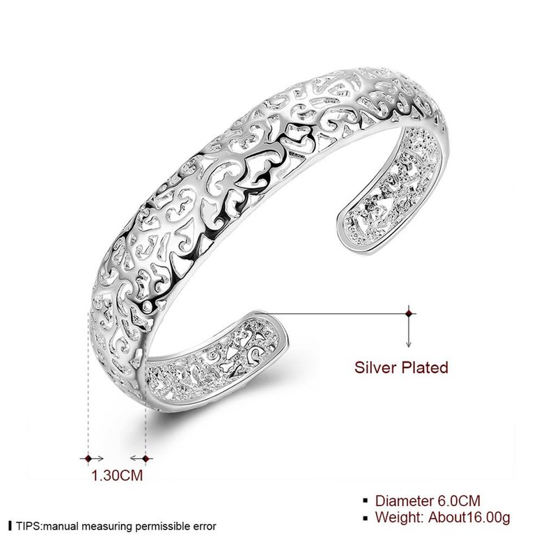 Wholesale Classic Silver Figure Bangle&Cuff TGSPBL095 0