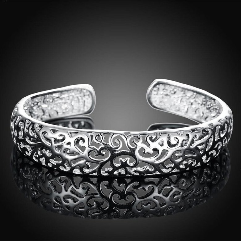 Wholesale Classic Silver Figure Bangle&Cuff TGSPBL095 1