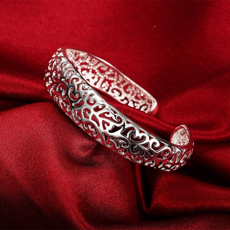 Wholesale Classic Silver Figure Bangle&Cuff TGSPBL095 2