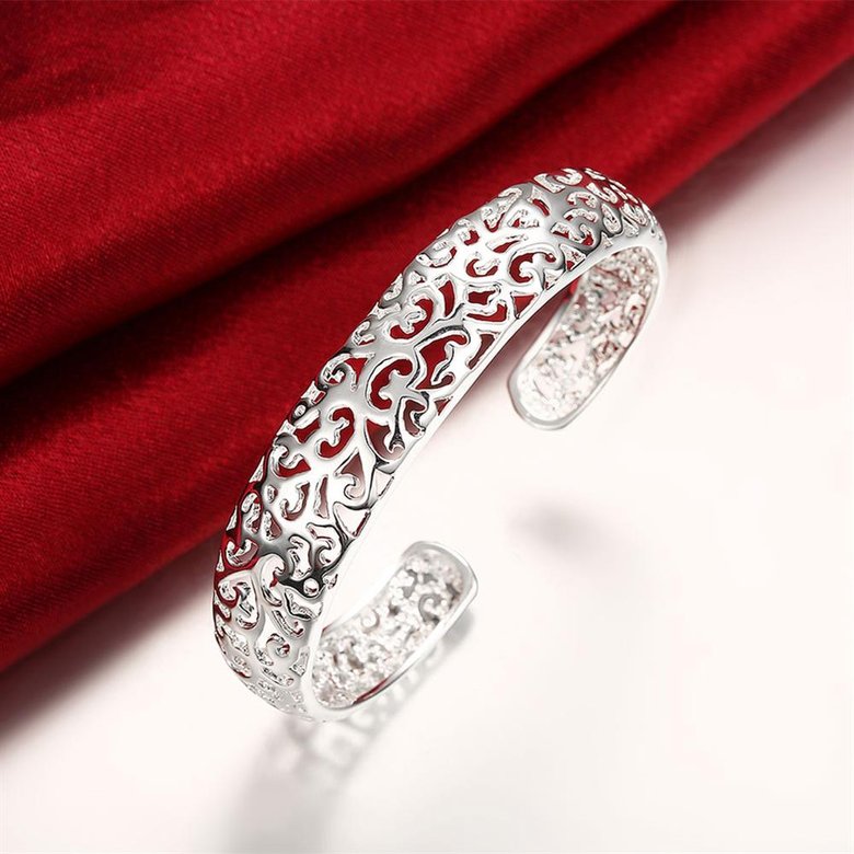 Wholesale Classic Silver Figure Bangle&Cuff TGSPBL095 3