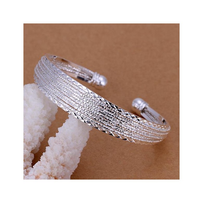 Wholesale Trendy Silver Figure Bangle&Cuff TGSPBL096 0