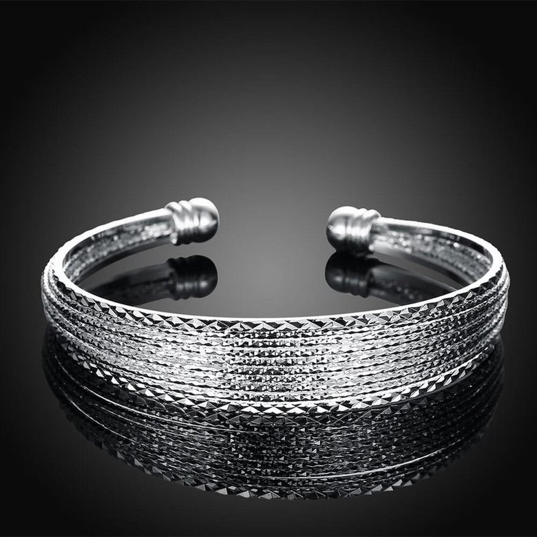 Wholesale Trendy Silver Figure Bangle&Cuff TGSPBL096 3