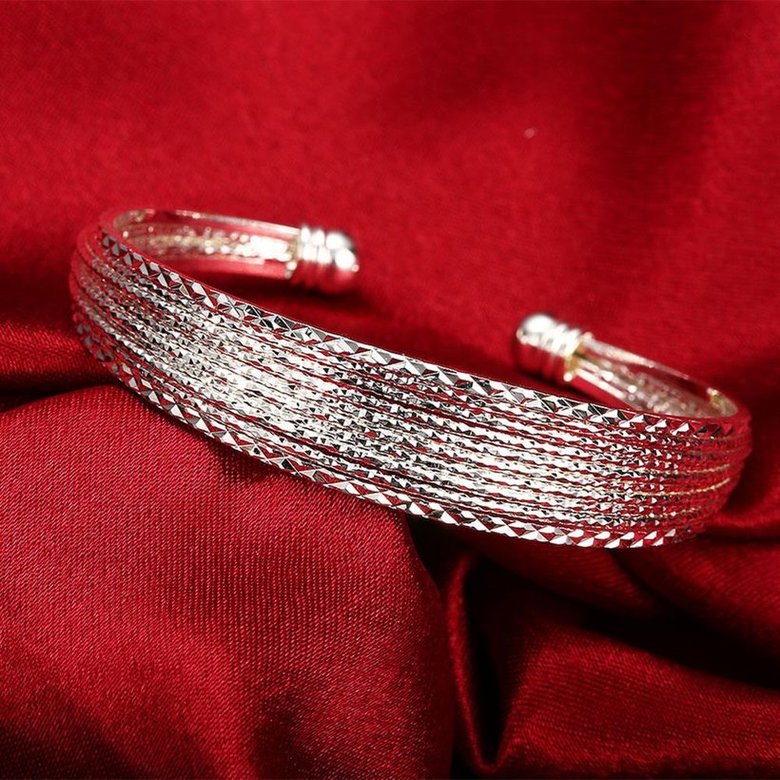 Wholesale Trendy Silver Figure Bangle&Cuff TGSPBL096 4