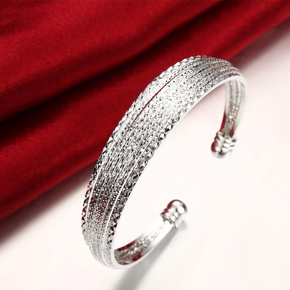 Wholesale Trendy Silver Figure Bangle&Cuff TGSPBL096 5