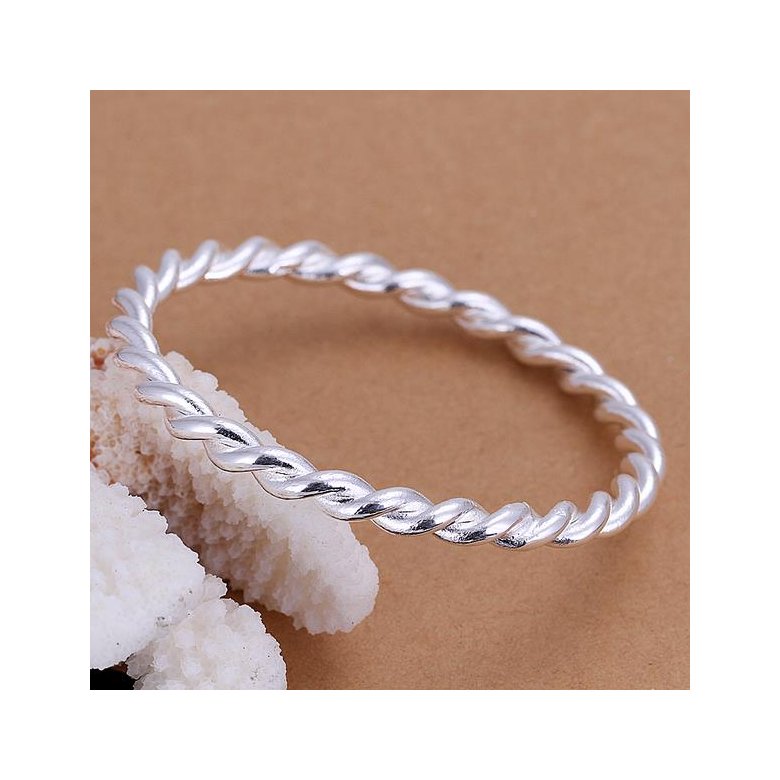 Wholesale Romantic Silver Round Bangle&Cuff TGSPBL097 0