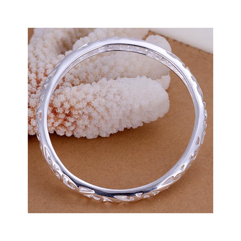 Wholesale Trendy Silver Plant Bangle&Cuff TGSPBL100 0