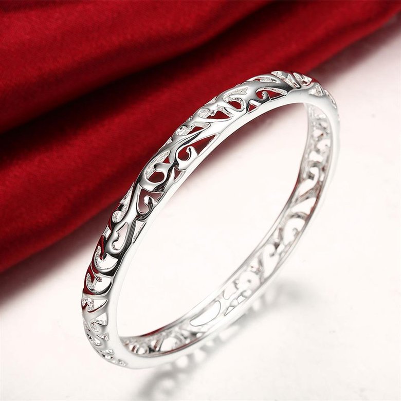 Wholesale Trendy Silver Plant Bangle&Cuff TGSPBL100 4