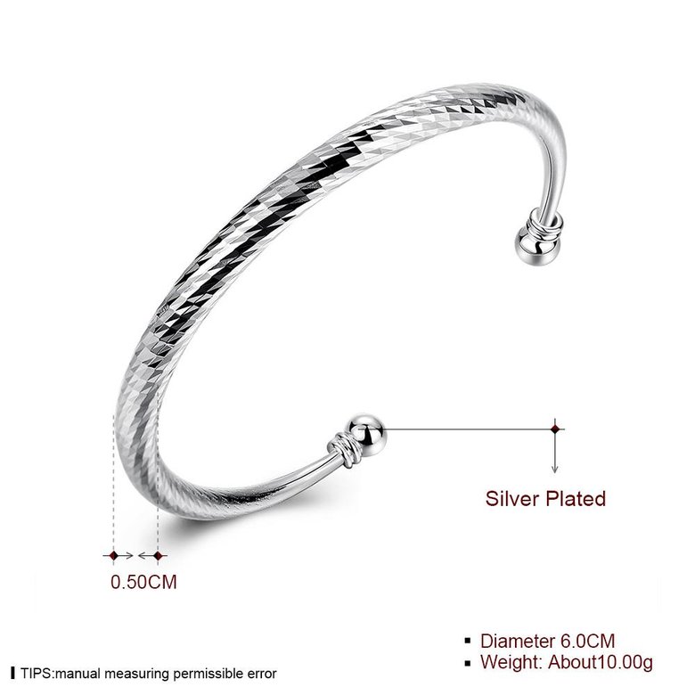 Wholesale Classic Silver Figure Bangle&Cuff TGSPBL102 1