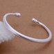 Wholesale Romantic Silver Round Bangle&Cuff TGSPBL103 1 small