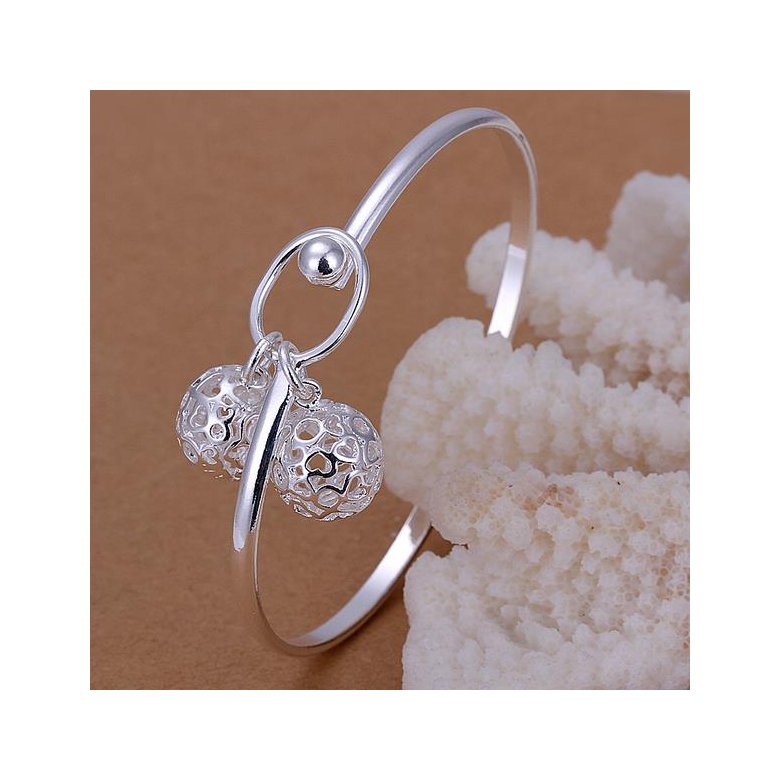 Wholesale Trendy Silver Ball Bangle&Cuff TGSPBL108 0