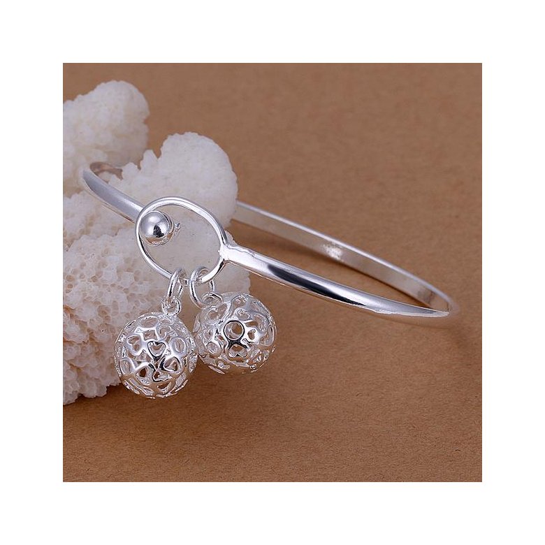 Wholesale Trendy Silver Ball Bangle&Cuff TGSPBL108 1