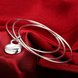 Wholesale Classic Silver Heart Bangle&Cuff TGSPBL109 2 small