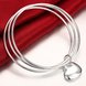 Wholesale Classic Silver Heart Bangle&Cuff TGSPBL109 3 small