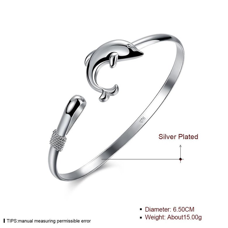 Wholesale Office/career Silver Animal Bangle&Cuff TGSPBL112 1