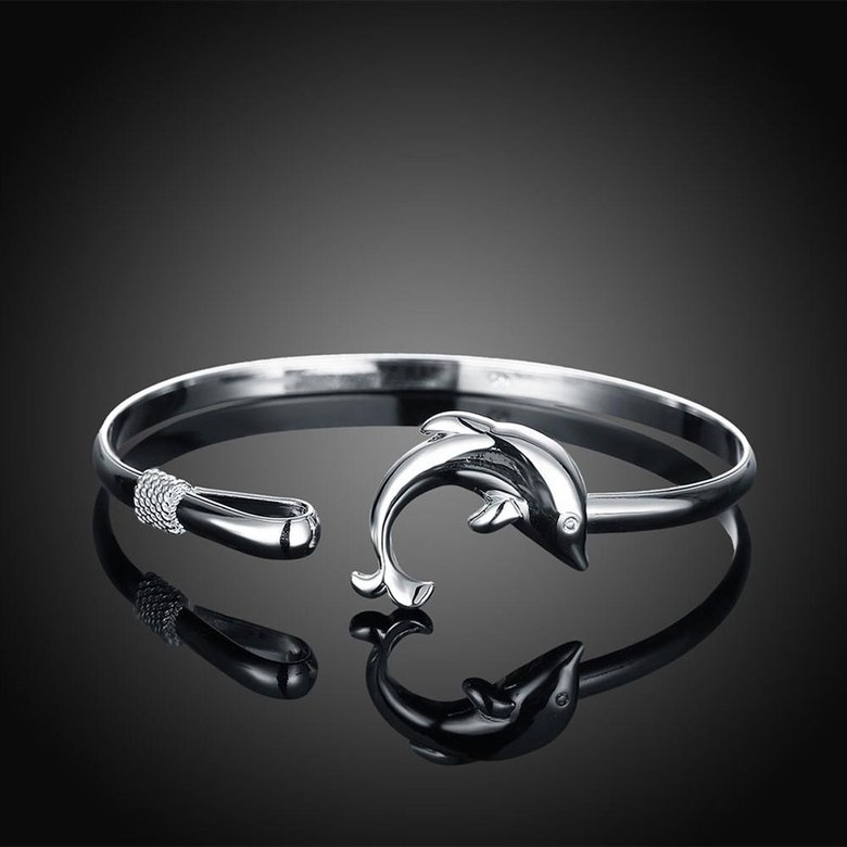 Wholesale Office/career Silver Animal Bangle&Cuff TGSPBL112 2