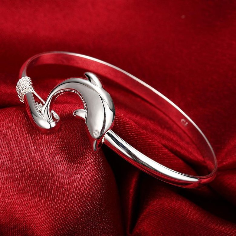 Wholesale Office/career Silver Animal Bangle&Cuff TGSPBL112 3