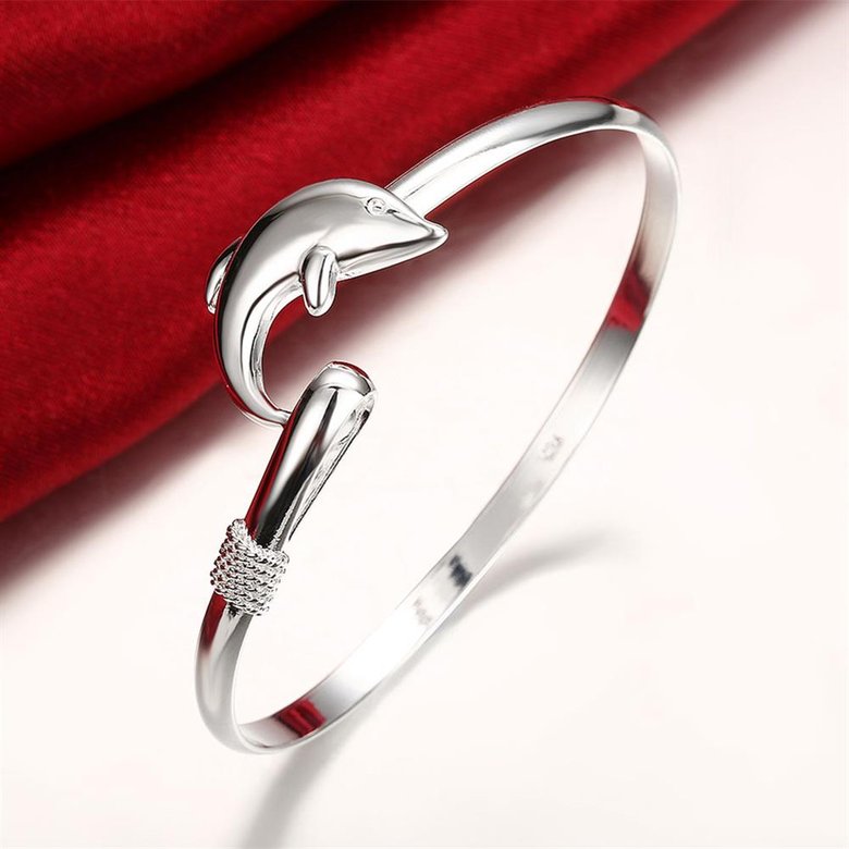 Wholesale Office/career Silver Animal Bangle&Cuff TGSPBL112 4