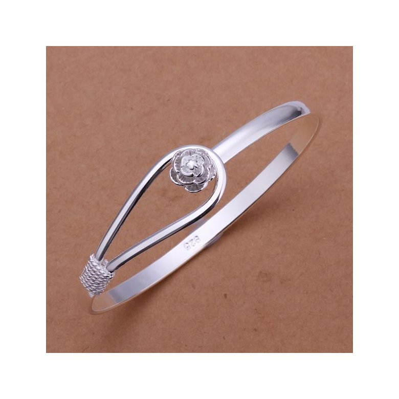 Wholesale Trendy Silver Plant Bangle&Cuff TGSPBL113 0