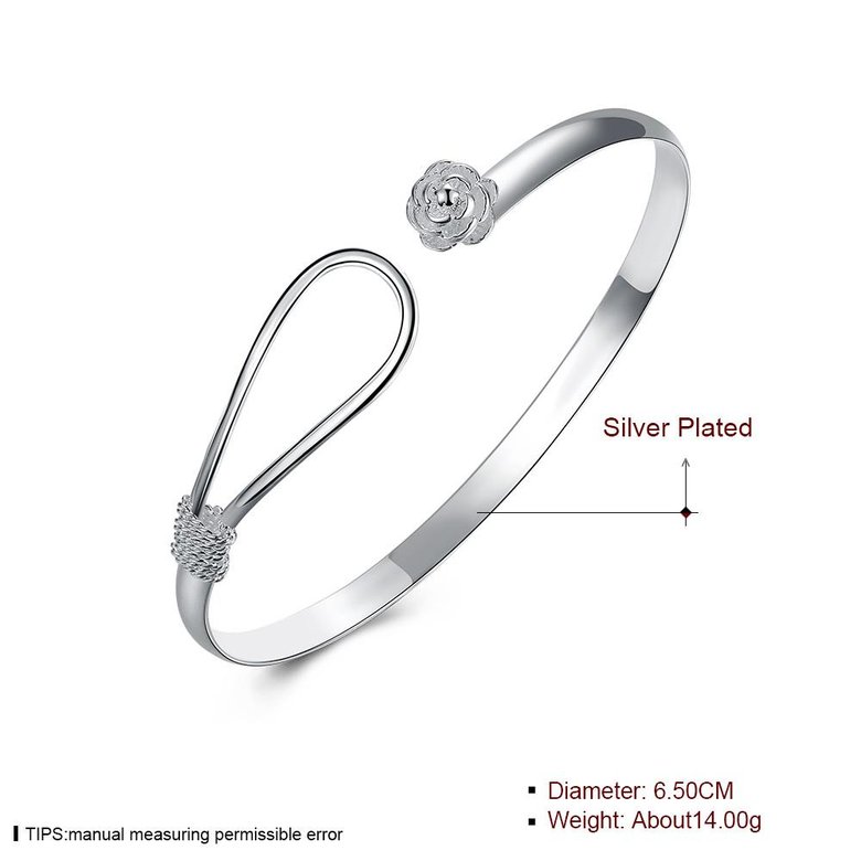 Wholesale Trendy Silver Plant Bangle&Cuff TGSPBL113 1