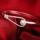 Wholesale Trendy Silver Plant Bangle&Cuff TGSPBL113 3 small