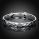 Wholesale Classic Silver Plant Bangle&Cuff TGSPBL120 2 small