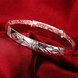 Wholesale Classic Silver Plant Bangle&Cuff TGSPBL120 3 small