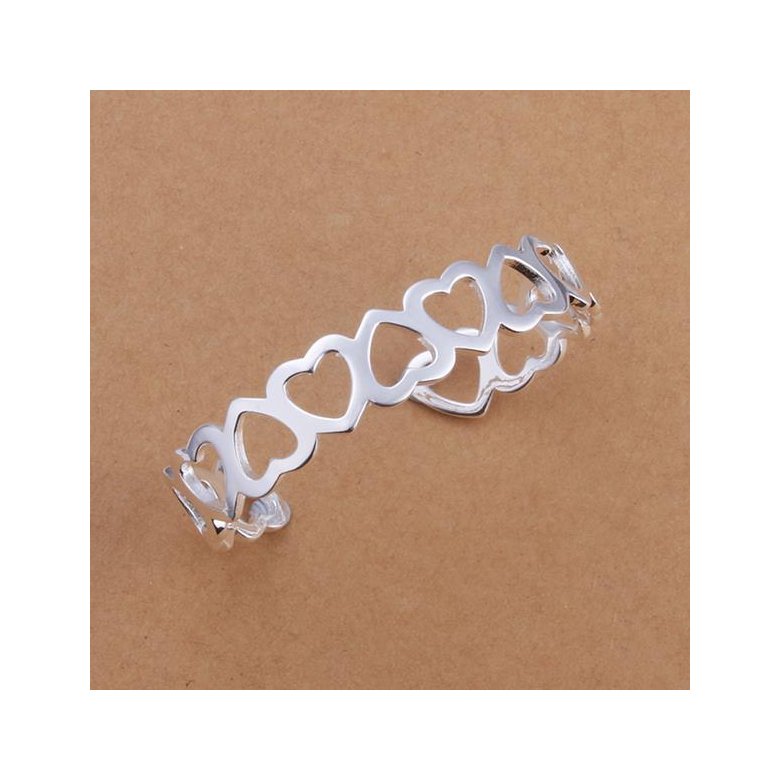 Wholesale Trendy Silver Heart Bangle&Cuff TGSPBL125 1